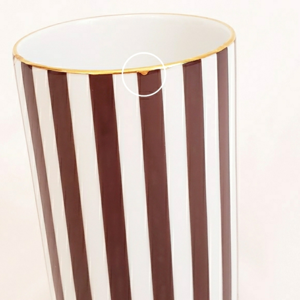 Henri Bendel Signature Centennial Stripe 7" Vase - Picture 10 of 15